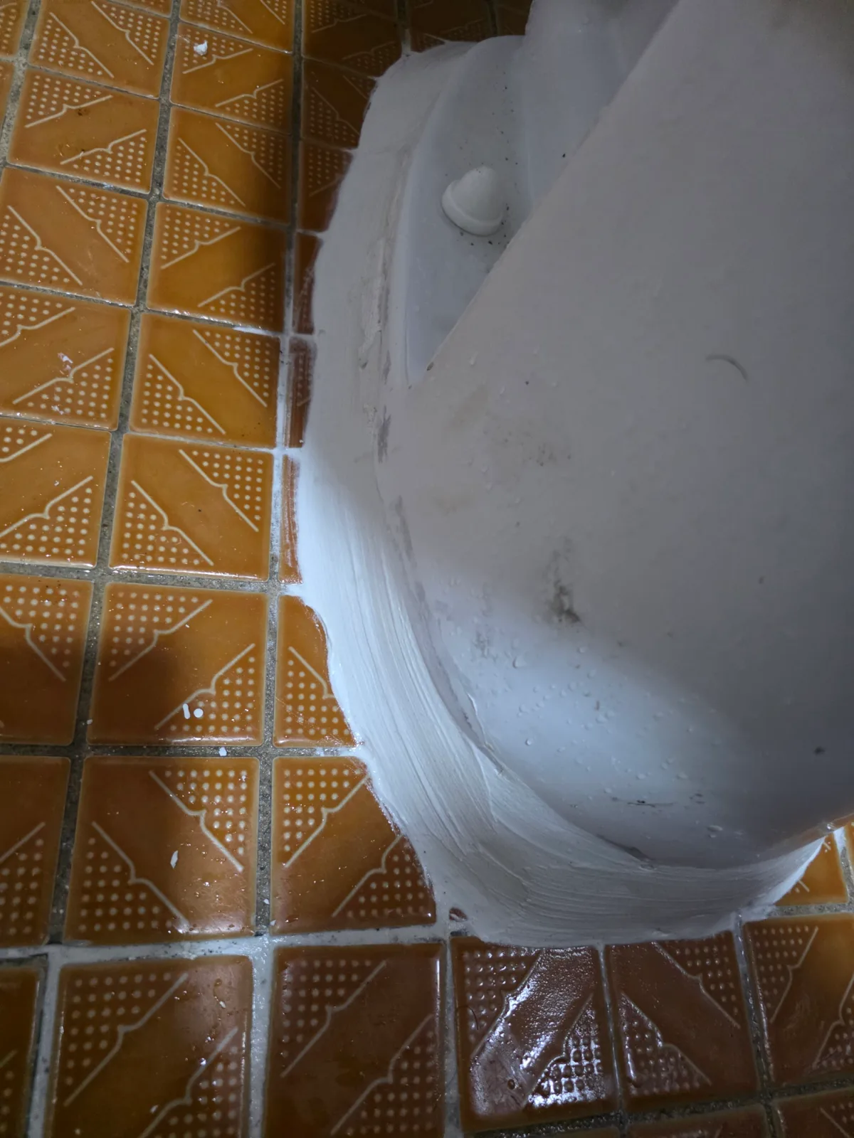 성동구 도선동 변기막힘 석션으로 이물질이 나오지 않아 고객에게 작업 필요성을 안내한 뒤 변기를 탈거해 내부 막힘을 확인하는 모습입니다.